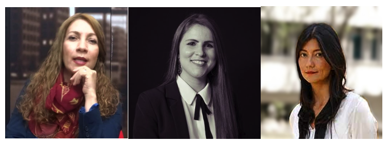 Autoras del libro “Memorias plurales” (2024): Beatriz Nates Cruz, Hellen Cristancho y Diana Rico Revelo.